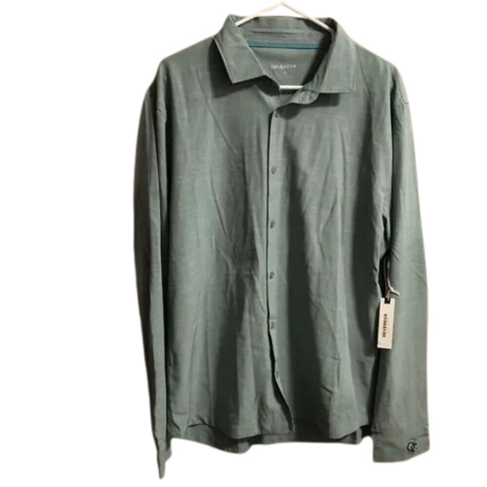 Devereux Gravity Long Sleeve Button Down Shirt Sage Green Men's Large NEW